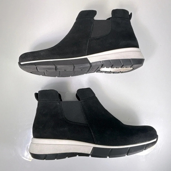 La Canadienne Nikki Black Waterproof Suede Leather High Top Sneakers Size 10 - Picture 7 of 13